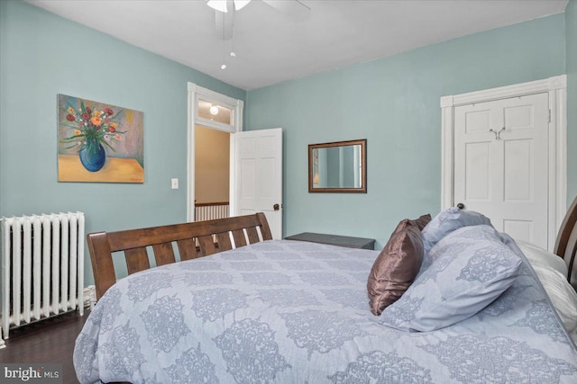 233 Rhode Island Ave NW, Washington, DC 20001 - bedroom with radiator and ceiling fan