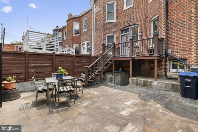 233 Rhode Island Ave NW, Washington, DC 20001 - view of patio with stairway and outdoor dining area