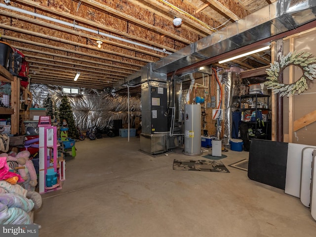 1419 Ramblewood Dr, Emmitsburg, MD 21727 - unfinished basement featuring water heater and heating unit