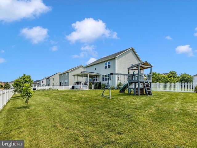 1419 Ramblewood Dr, Emmitsburg, MD 21727 - rear view of house with a playground