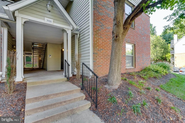 3916 Penderview Dr Unit 435, Fairfax, VA 22033 - doorway to property featuring brick siding