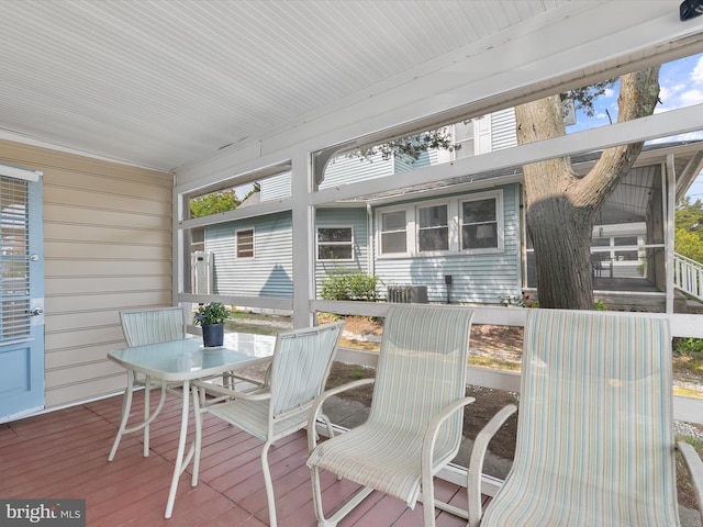 16 Delaware Ave, Rehoboth Beach, DE 19971 - sunroom with outdoor dining area and plenty of natural light