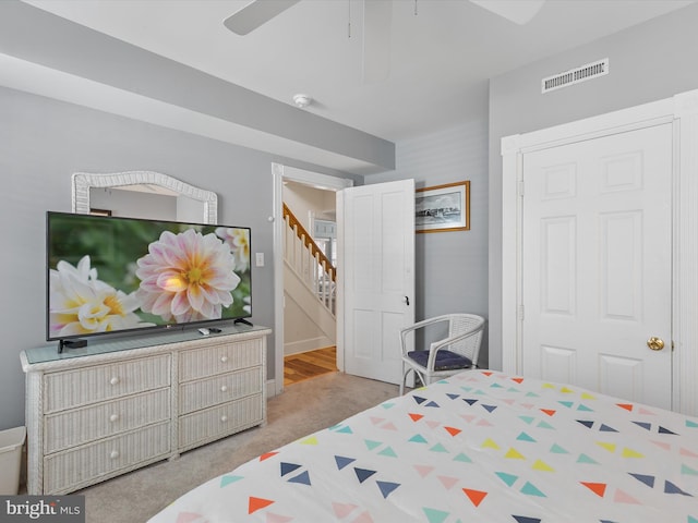 16 Delaware Ave, Rehoboth Beach, DE 19971 - carpeted bedroom featuring ceiling fan