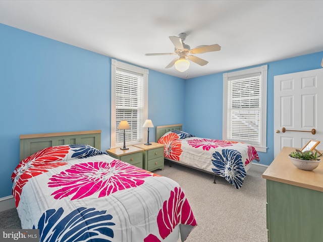16 Delaware Ave, Rehoboth Beach, DE 19971 - bedroom with carpet, a ceiling fan, and baseboards