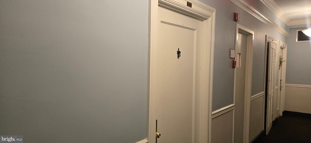 1101 L St NW Unit 406, Washington, DC 20005 - hallway featuring crown molding