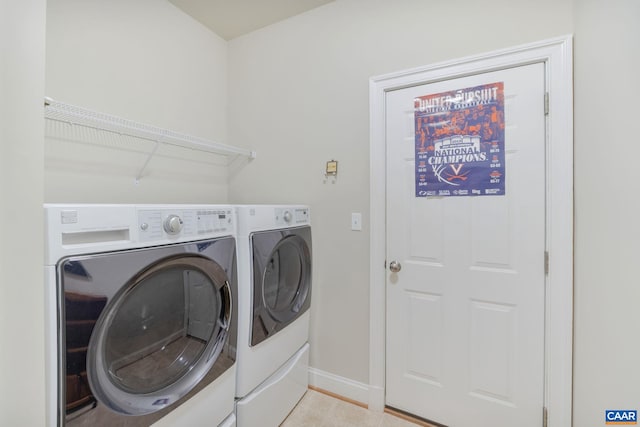 5625 Upland Dr, Crozet, VA 22932 - laundry area with separate washer and dryer and baseboards