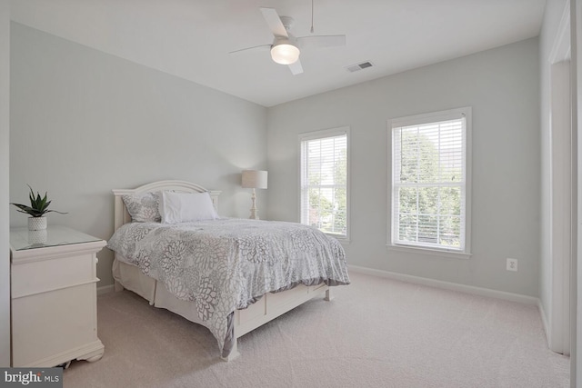 42863 Glyndebourne Ct, Broadlands, VA 20148 - bedroom featuring light carpet, baseboards, and ceiling fan