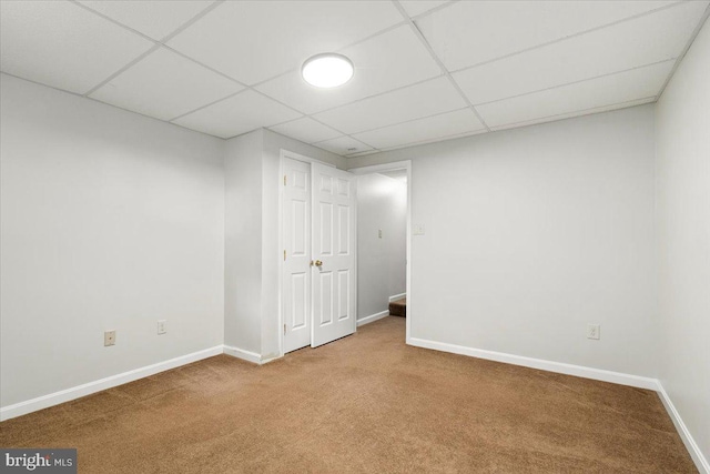 6816 Balmoral Ct, New Market, MD 21774 - unfurnished bedroom with carpet flooring, a drop ceiling, and baseboards