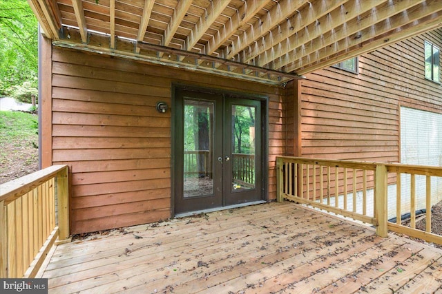 6816 Balmoral Ct, New Market, MD 21774 - property entrance featuring french doors and a deck