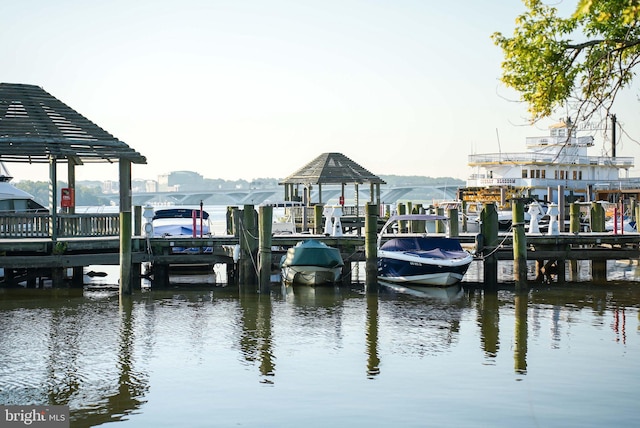 1023 N Royal St Unit 207, Alexandria, VA 22314 - dock area featuring a water view and boat lift