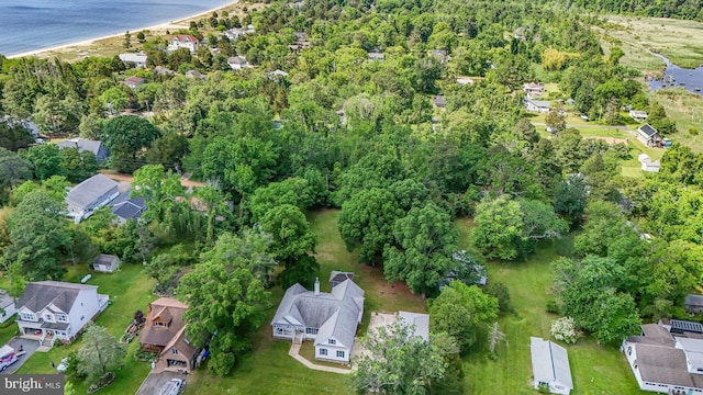 10963 Poplar Dr, Lusby, MD 20657 - aerial view of property and surrounding area featuring nearby suburban area and a nearby body of water