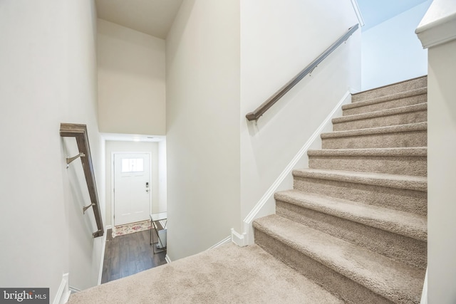 402 Monte Farm Rd, Mount Laurel, NJ 08054 - stairs featuring baseboards and wood finished floors