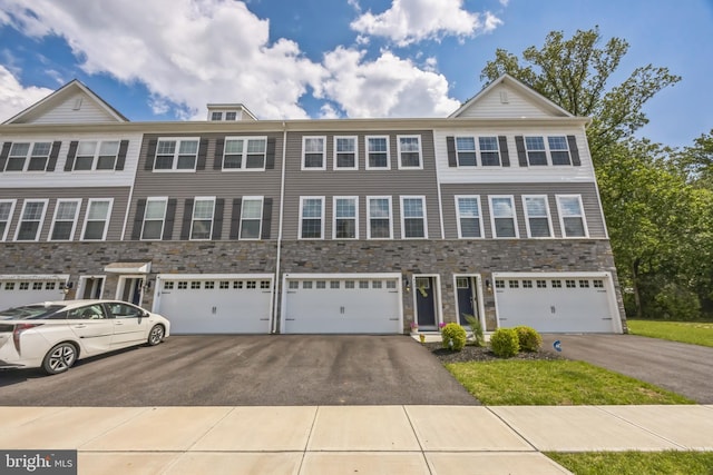 402 Monte Farm Rd, Mount Laurel, NJ 08054 - view of property with driveway, stone siding, and an attached garage