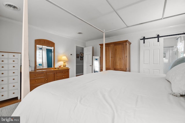 872 Kilby Dr, Yardley, PA 19067 - bedroom with crown molding, multiple windows, and wood finished floors
