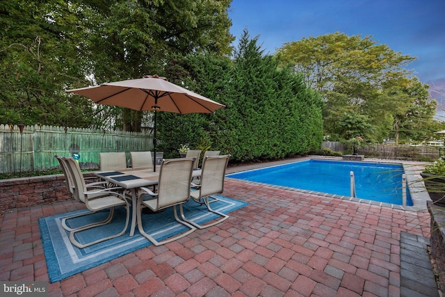 872 Kilby Dr, Yardley, PA 19067 - view of swimming pool featuring a patio area, outdoor dining space, and a fenced backyard
