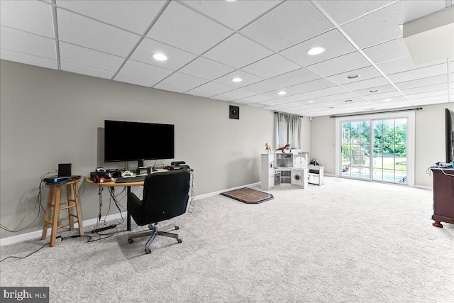 213 Joseph Rd, Oxford, PA 19363 - office area with carpet, recessed lighting, and baseboards
