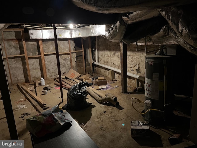 312 W Princess St, York, PA 17401 - unfinished below grade area with water heater