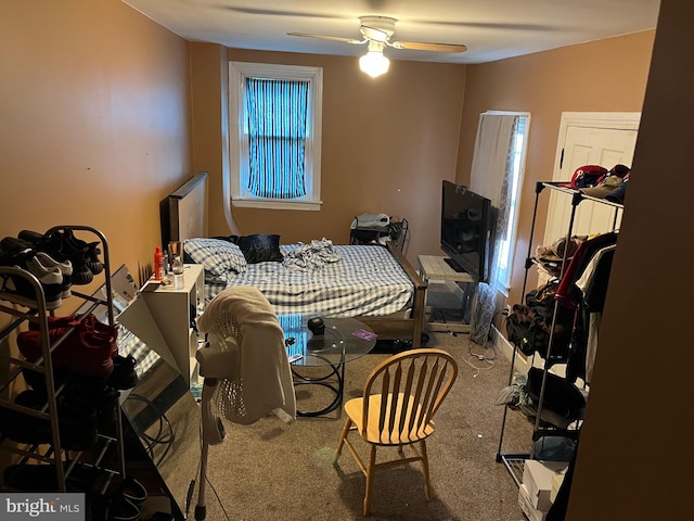 312 W Princess St, York, PA 17401 - bedroom with carpet floors and a ceiling fan