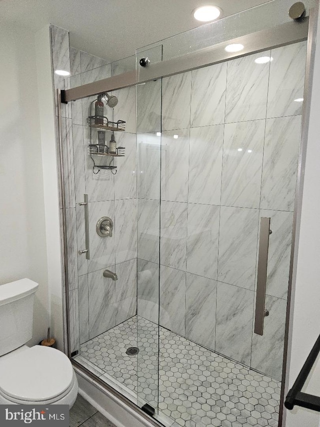 11 Musket Ct Unit 53, West Chester, PA 19380 - full bath featuring a shower stall and recessed lighting