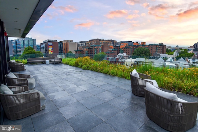 57 N St NW Unit 301, Washington, DC 20001 - view of patio / terrace with outdoor lounge area and a city view