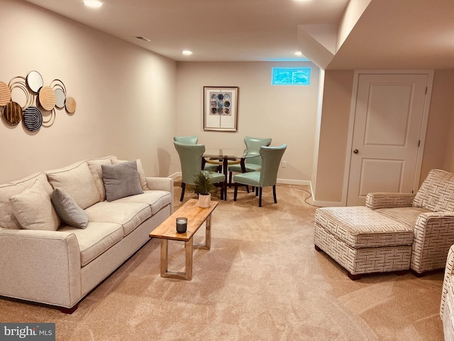 420 Bellflower Way Merion Plan, Unit Merion Plan, Townsend, DE 19734 - living area featuring carpet, recessed lighting, and baseboards