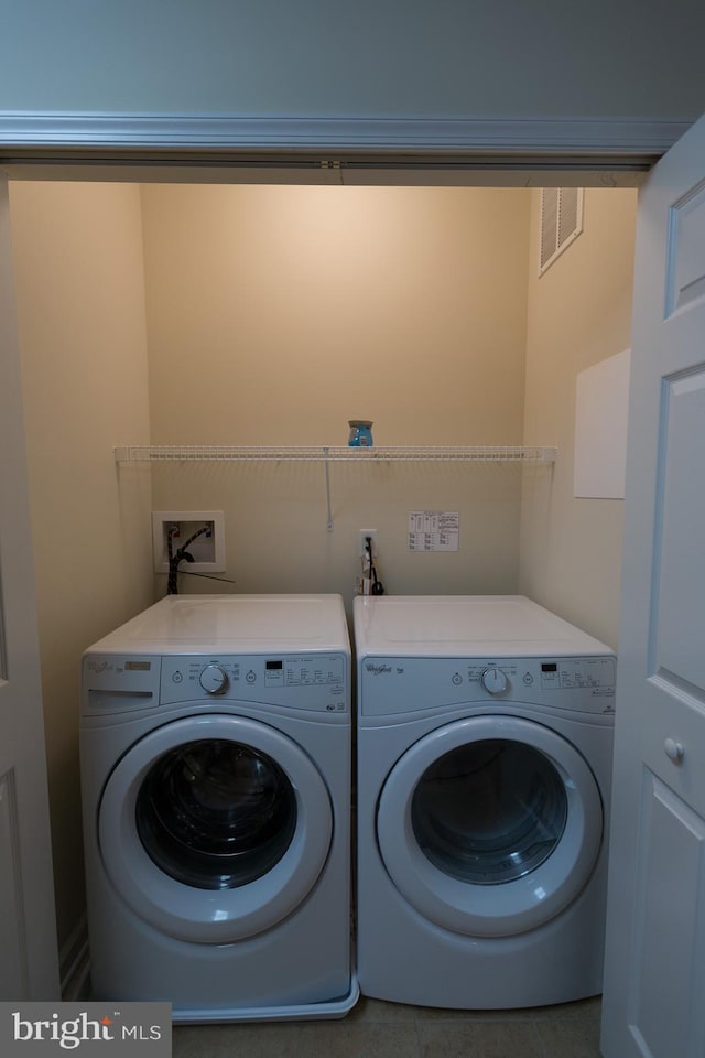 1115 Halifax Pl, Hamilton, NJ 08619 - laundry area featuring separate washer and dryer and tile patterned floors