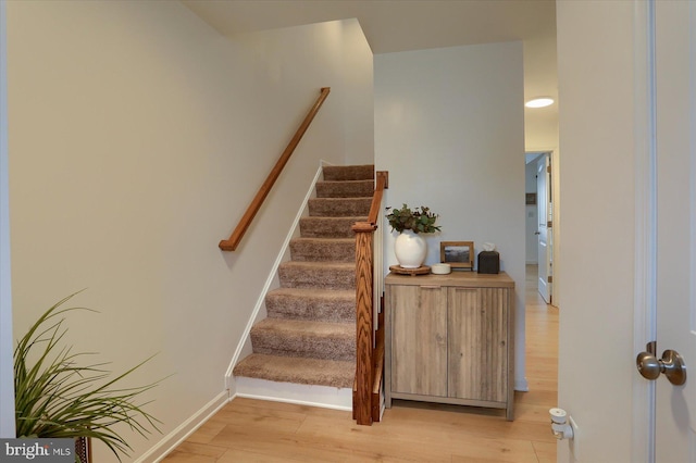 524 Charles Ave, Hanover, PA 17331 - stairway featuring wood finished floors and baseboards