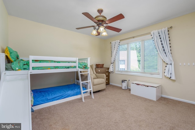 1520 Villa Rd, Wilmington, DE 19809 - carpeted bedroom featuring baseboards and a ceiling fan