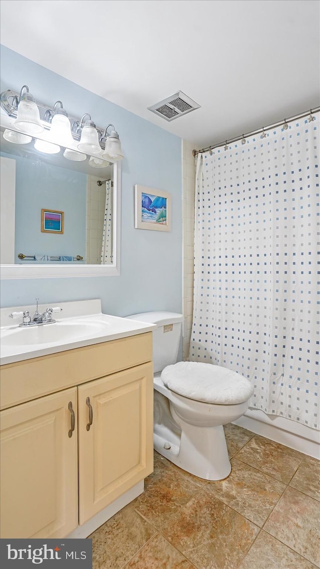 28 Allegheny Ave Unit 2505, Baltimore, MD 21204 - full bathroom featuring vanity, toilet, and a shower with curtain