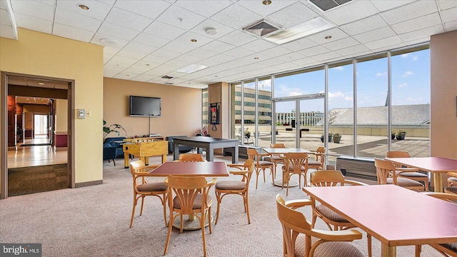 28 Allegheny Ave Unit 2505, Baltimore, MD 21204 - carpeted dining room featuring floor to ceiling windows
