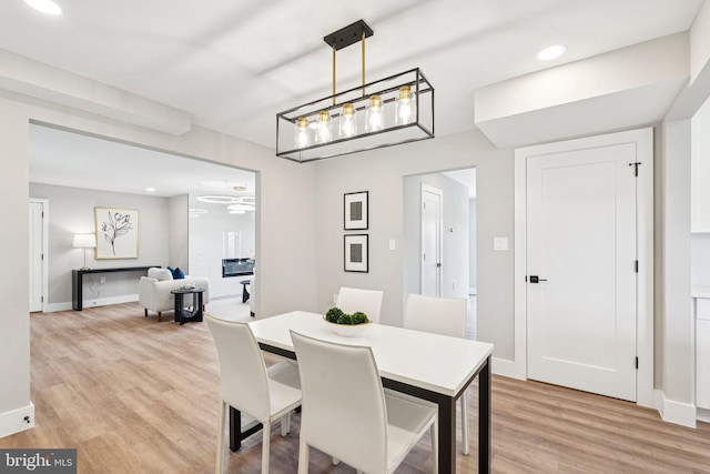 977 W Parkins Mill Rd, Winchester, VA 22602 - dining space featuring light wood-style floors and recessed lighting