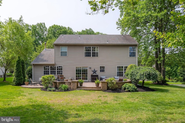 185 Carriage Hill Cir, Mantua, NJ 08051 - back of house with a patio area and a lawn