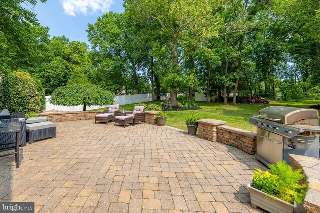 185 Carriage Hill Cir, Mantua, NJ 08051 - view of patio / terrace with an outdoor living space and grilling area