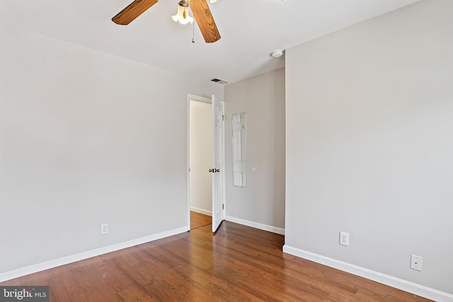 1708 Webster St, Baltimore, MD 21230 - empty room featuring a ceiling fan, wood finished floors, and a smoke detector