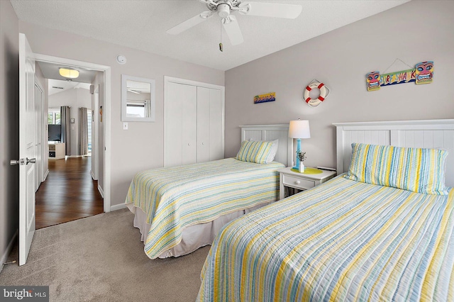 39770 E Sun Dr Unit 125, Fenwick Island, DE 19944 - carpeted bedroom featuring a closet and ceiling fan