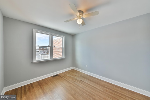 12008 Elmore Rd, Philadelphia, PA 19154 - empty room featuring baseboards, light wood finished floors, and ceiling fan