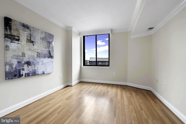 851 N Glebe Rd Unit 1103, Arlington, VA 22203 - unfurnished room with wood finished floors, ornamental molding, and baseboards