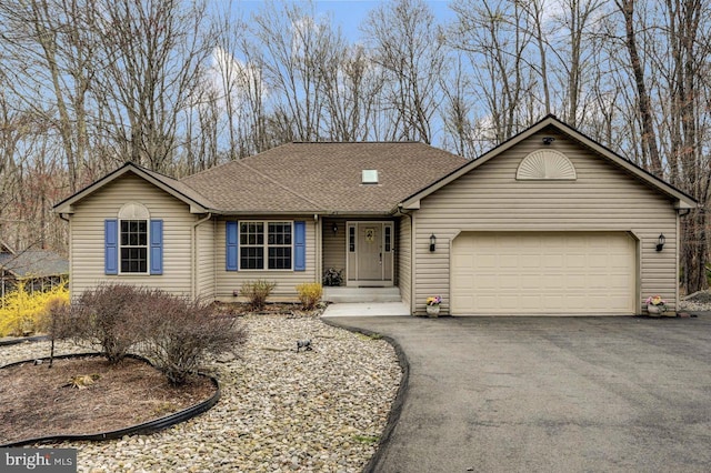 3115 Sparrow Ct, East Stroudsburg, PA 18302 - single story home featuring an attached garage, driveway, and roof with shingles