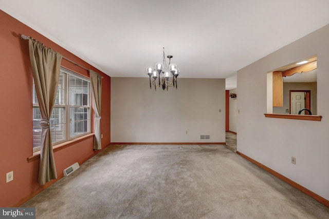 3115 Sparrow Ct, East Stroudsburg, PA 18302 - carpeted spare room with a chandelier and baseboards