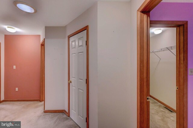 3115 Sparrow Ct, East Stroudsburg, PA 18302 - hallway with light carpet and baseboards