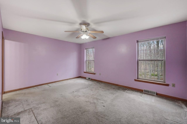 3115 Sparrow Ct, East Stroudsburg, PA 18302 - carpeted empty room with plenty of natural light, ceiling fan, and baseboards