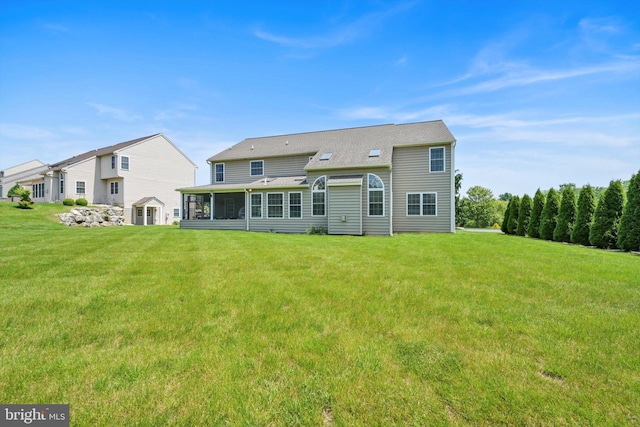 118 Connecticut Ave, Sinking Spring, PA 19608 - back of house with a sunroom and a yard