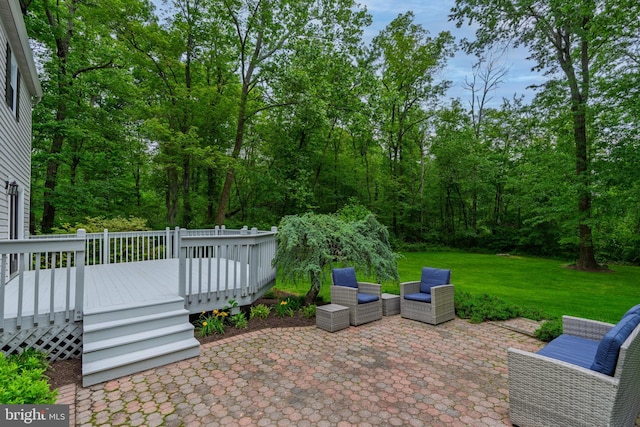 40 Grays Ln, Elverson, PA 19520 - view of patio with a wooden deck and an outdoor living space