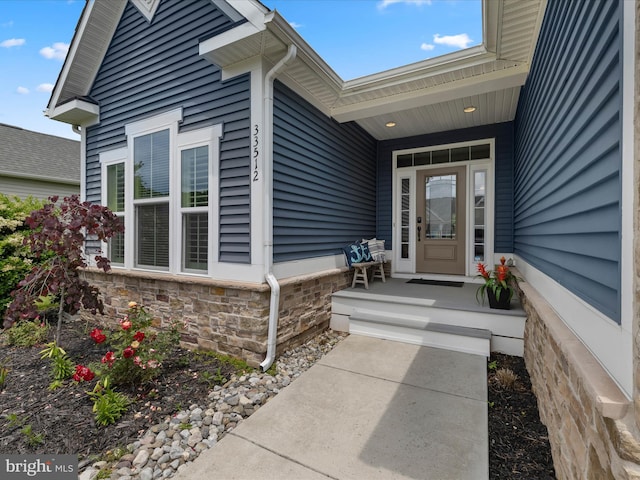 33512 Auburn Dr, Rehoboth Beach, DE 19971 - property entrance with stone siding