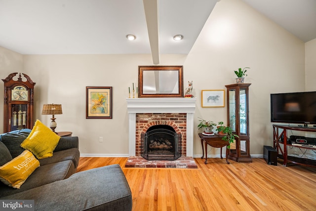 503 Emily Cir, West Chester, PA 19382 - living room featuring wood finished floors, baseboards, and a fireplace
