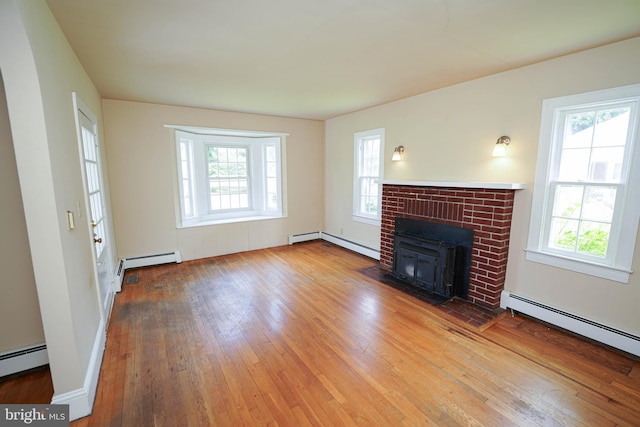 1014 Ellegood St, Salisbury, MD 21801 - unfurnished living room with wood-type flooring and a baseboard heating unit
