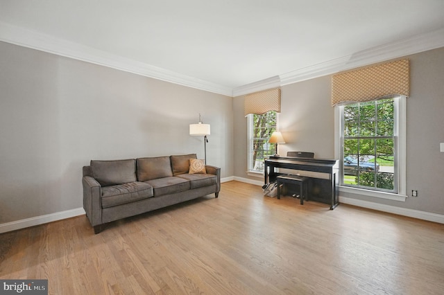 4788 Charter Ct, Woodbridge, VA 22192 - living room with ornamental molding and light wood-style flooring