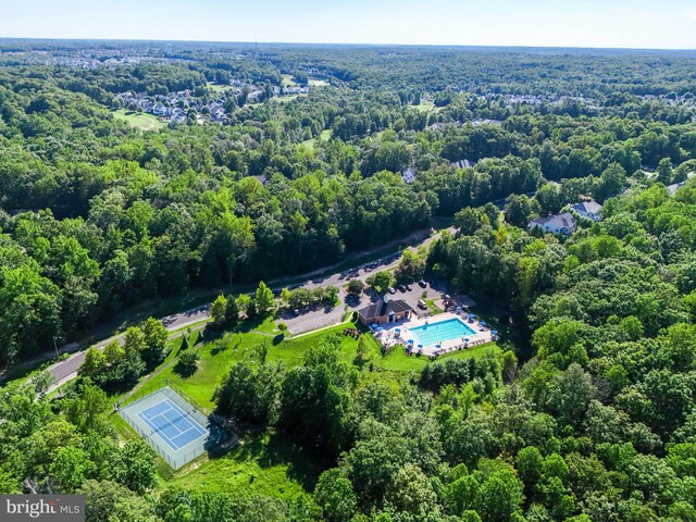 4788 Charter Ct, Woodbridge, VA 22192 - bird's eye view of a pool and a forest