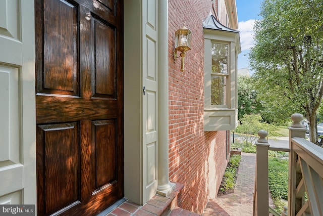 6638 Hampton View Pl, Mclean, VA 22101 - doorway to property with brick siding