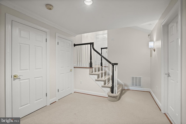6638 Hampton View Pl, Mclean, VA 22101 - entrance foyer featuring baseboards, carpet floors, and stairs